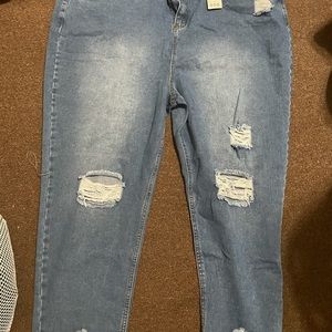 Light blue denim jeans